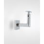 Linnea 304 Grade Stainless Steel 3-1/8 Inch Projection Concrete Mount Hand Rail Bracket with Flat Clamp and Square Rose Polished Stainless Steel