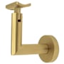 Linnea 304 Grade Stainless Steel 3-1/8 Inch Projection Surface Mount Hand Rail Bracket with Curve Clamp and Round Rose Satin Brass
