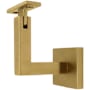 Linnea 304 Grade Stainless Steel 3-1/8 Inch Projection Surface Mount Hand Rail Bracket with Flat Clamp and Square Rose PVD Satin Brass