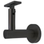 Linnea 304 Grade Stainless Steel 3-9/16 Inch Projection Surface Mount Hand Rail Bracket with Flat Clamp and Round Rose Satin Black