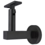 Linnea 304 Grade Stainless Steel 3-9/16 Inch Projection Concrete Mount Hand Rail Bracket with Flat Clamp and Round Rose Satin Black