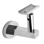 Linnea 304 Grade Stainless Steel 3-9/16 Inch Projection Surface Mount Hand Rail Bracket with Curve Clamp and Round Rose Polished Stainless Steel