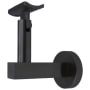 Linnea 304 Grade Stainless Steel 3-9/16 Inch Projection Surface Mount Hand Rail Bracket with Curve Clamp and Round Rose Satin Black