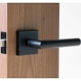 Linnea Marine Grade 316 Stainless Steel LL2 Passage Door Lever Set with Square Rose Satin Black
