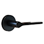 Linnea L07 Passage Door Lever Set with Round Rose from the Alpine Collection Satin Black