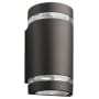 Lithonia Lighting 9-1/4" Tall Integrated LED Outdoor Wall Sconce with Clear Polycarbonate Shade Dark Bronze / 4000K
