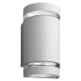 Lithonia Lighting 9-1/4" Tall Integrated LED Outdoor Wall Sconce with Clear Polycarbonate Shade White / 4000K