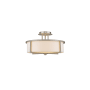 Livex Lighting Wesley 3 Light 16" Wide Semi-Flush Drum Ceiling Fixture Brushed Nickel