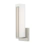 Livex Lighting Fulton Single Light 12" Tall Integrated LED Bathroom Sconce Brushed Nickel
