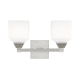 Livex Lighting Aragon 2 Light 15" Wide Bathroom Vanity Light Polished Chrome