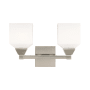 Livex Lighting Aragon 2 Light 15" Wide Bathroom Vanity Light Brushed Nickel
