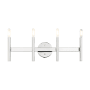 Livex Lighting Copenhagen 4 Light 24" Wide Bathroom Vanity Light Polished Chrome