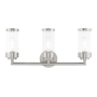 Livex Lighting Hillcrest 3 Light 24" Wide Bathroom Vanity Light Brushed Nickel