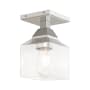 Livex Lighting Aragon Single Light 5" Wide Semi-Flush Ceiling Fixture Polished Chrome