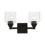 Livex Lighting Aragon 2 Light 15" Wide Commercial Vanity Light Black