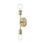 Livex Lighting Lansdale 2 Light 5" Wide Commercial Vanity Light Antique Brass