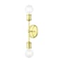 Livex Lighting Lansdale 2 Light 5" Wide Commercial Vanity Light Satin Brass