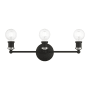 Livex Lighting Lansdale 3 Light 20" Wide Commercial Vanity Light Black / Brushed Nickel Accents
