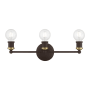 Livex Lighting Lansdale 3 Light 20" Wide Commercial Vanity Light Bronze / Antique Brass Accents