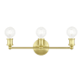 Livex Lighting Lansdale 3 Light 20" Wide Commercial Vanity Light Satin Brass