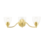 Livex Lighting Montgomery 3 Light 23" Wide Commercial Vanity Light Polished Brass