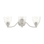 Livex Lighting Montgomery 3 Light 23" Wide Commercial Vanity Light Brushed Nickel