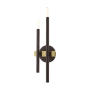Livex Lighting Denmark 4 Light 18" Tall Wall Sconce Bronze with Antique Brass Accents
