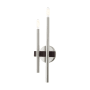 Livex Lighting Denmark 4 Light 18" Tall Wall Sconce Brushed Nickel with Bronze Accents