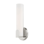 Livex Lighting Lund Single Light 12" Tall Integrated LED Bathroom Sconce Polished Chrome