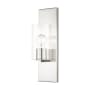Livex Lighting Zurich Single Light 15" Tall Bathroom Sconce Brushed Nickel
