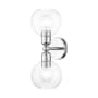Livex Lighting Downtown 2 Light 7" Wide Commercial Vanity Light Polished Chrome