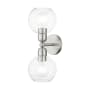 Livex Lighting Downtown 2 Light 7" Wide Commercial Vanity Light Brushed Nickel