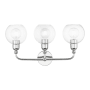 Livex Lighting Downtown 3 Light 24" Wide Commercial Vanity Light Polished Chrome