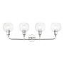 Livex Lighting Downtown 4 Light 36" Wide Commercial Vanity Light Polished Chrome
