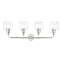 Livex Lighting Downtown 4 Light 36" Wide Commercial Vanity Light Brushed Nickel