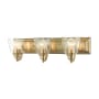 Livex Lighting Birmingham 3 Light 24" Wide Bathroom Vanity Light Antique Brass