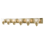 Livex Lighting Birmingham 6 Light 48" Wide Bathroom Vanity Light Antique Brass