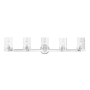 Livex Lighting Munich 5 Light 42" Wide Commercial Vanity Light Polished Chrome