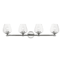 Livex Lighting Willow 4 Light 36" Wide Commercial Vanity Light Polished Chrome