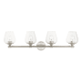 Livex Lighting Willow 4 Light 36" Wide Commercial Vanity Light Brushed Nickel