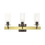 Livex Lighting Beckett 3 Light 24" Wide Bathroom Vanity Light Satin Brass
