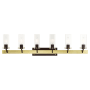 Livex Lighting Beckett 6 Light 48" Wide Bathroom Vanity Light Satin Brass