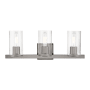 Livex Lighting Clarion 3 Light 23" Wide Commercial Vanity Light Black Chrome