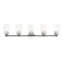 Livex Lighting Whittier 5 Light 35" Wide Vanity Light Polished Chrome