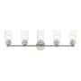 Livex Lighting Whittier 5 Light 35" Wide Vanity Light Brushed Nickel