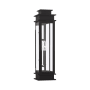 Livex Lighting Princeton 1 Light Outdoor Wall Sconce with Clear Glass Shades Black