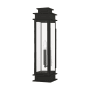 Livex Lighting Princeton 1 Light Outdoor Wall Sconce with Clear Glass Shades Bronze