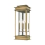 Livex Lighting Princeton 3 Light 29" Tall Commercial Wall Sconce Antique Brass