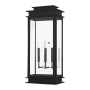 Livex Lighting Princeton 3 Light 29" Tall Commercial Wall Sconce Black