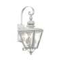 Livex Lighting Cambridge 2 Light 21-1/2" High Outdoor Wall Sconce Brushed Nickel